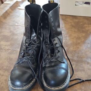 Dr. Martens Black High-Top Leather Boots